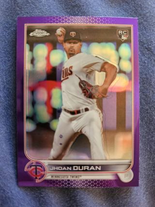 2022 Topps Chrome Update Purple Refractor Rookie Jhoan Duran