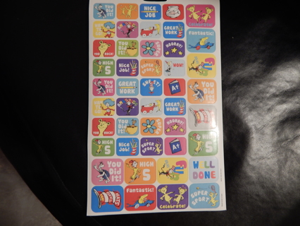 Fun new stickers.  SUPER Colorful DR. SEUSS Reward stickers ~~ So cute!!