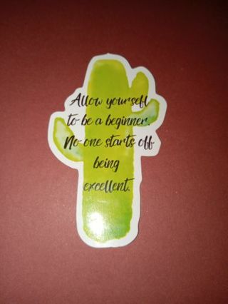 Emotional expressed cactus Sticker