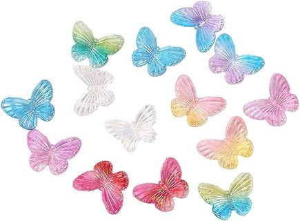 10pc Mixed Acrylic Butterfly Charms Lot 2 (PLEASE READ DESCRIPTION) 