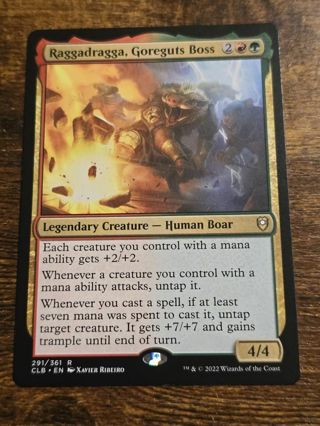 Magic the gathering mtg Raggadragga Goreguts boss rare card Baldurs Gate