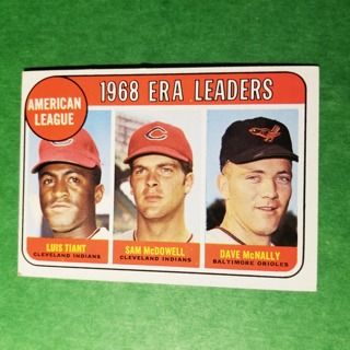 1969 - TOPPS EXMT - NRMT BASEBALL - CARD NO. 7 - A.L. 1968 ERA  LEADERS