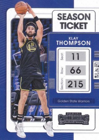 Klay Thompson 2021-22 Panini Contenders Golden State Warriors