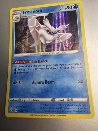 Pokemon Frosmoth holo rare card 030/072