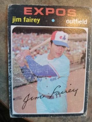 1971 T.C.G. JIM FAIREY MONTREAL EXPOS BASEBALL CARD# 474