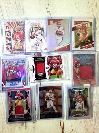 San Francisco 49ers Football card Collection with Holofoils, Autograph, Rookie's, Game patches
