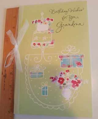 Beautiful Birthday Card for Grandma (with Envelope)