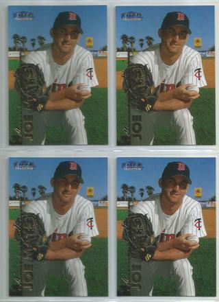  Lot of (4) 1999 Fleer Tradition Update Joe Mays #U62 Twins