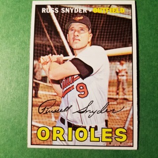 1967 - TOPPS BASEBALL CARD NO. 405 - RUSS SNYDER - ORIOLES - EXMT/NRMT/MT. - READ