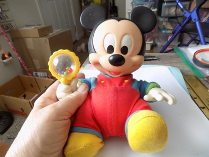 Vintage 1988 rare Disney's battery operated baby Mickey Mouse  8 inch