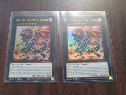 2x Red-Eyes Flare Metal Dragon Yu-Gi-Oh ! 