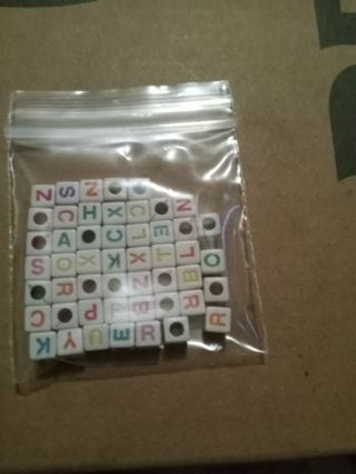 50pc lot of alphabet beads new unused