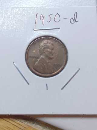 1950-D Lincoln Wheat Penny! 14.1