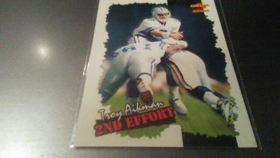 1996 PINNACLE/SCORE 2ND EFFORT TROY AIKMAN DALLAS COWBOYS FOOTBALL CARD# 250