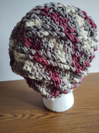 Hand Crocheted Ribbed Hat 