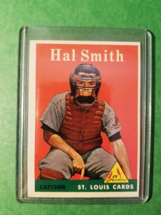   1958 - TOPPS NRMT MINT BASEBALL - CARD NO. 273 - HAL SMITH - CARDINALS