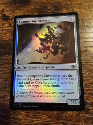 Magic the gathering mtg Scampering Surveyor foil card Lost caverns of Ixalan