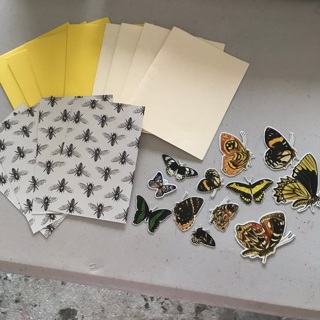 3 DIY Cards with Envelopes, Bees and Butterflies