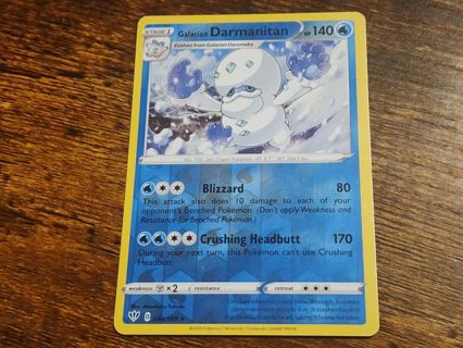 Pokemon Galarian Darmanitan reverse holo 044/189 rare card