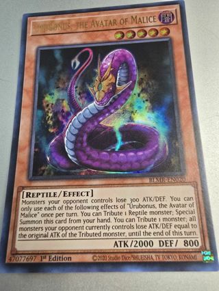 Yugioh Urubonus The Avatar of Malice BLMR-EN020 holo rare card