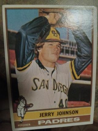 1976 TOPPS JERRY JOHNSON SAN DIEGO PADRES BASEBALL CARD# 658