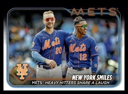 2024 Topps Series 1 Alonso & Lindor Mets Hitters Share A Laugh #38