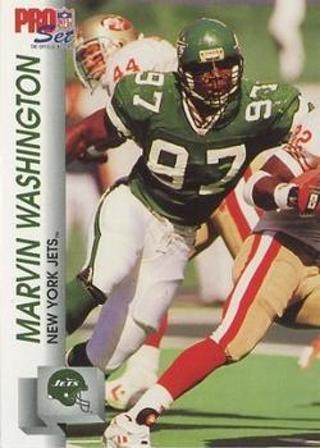 Tradingcard - 1992 Pro Set #607 - Marvin Washington - New York Jets