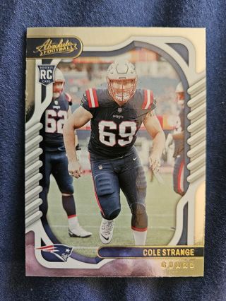 2022 Panini Absolute Yellow Rookie Cole Strange