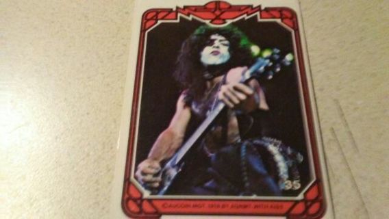 1978 ORIGINAL KISS AUCOIN PAUL STANLEY TRADING CARD# 35