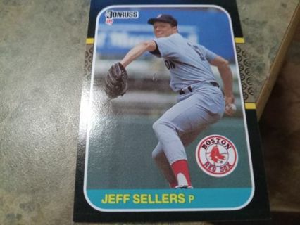 1987 DONRUSS JEFF SELLERS BOSTON RED SOX BASEBALL CARD# 544