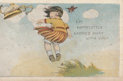 Vintage Unused Postcard: c: Comic:  I'm Completely Carried Away With You