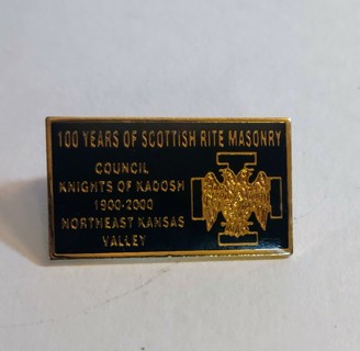 Vintage 100 years of Scottish Rites Masonry Lapel Pin