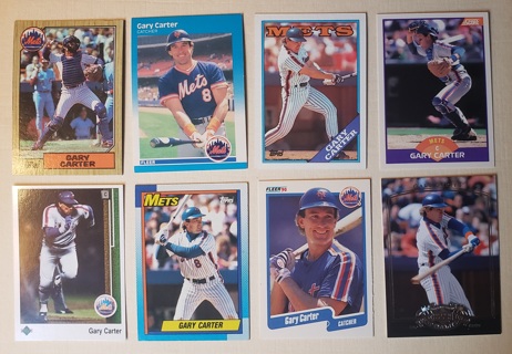 Gary Carter 8 different Cards - New York Mets