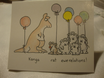 Boynton Vintage Card ~ Kanga rat ewe relations! ` Free Shipping