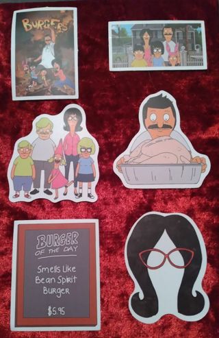 6 - "BOB'S BURGERS & FAMILY" STICKERS