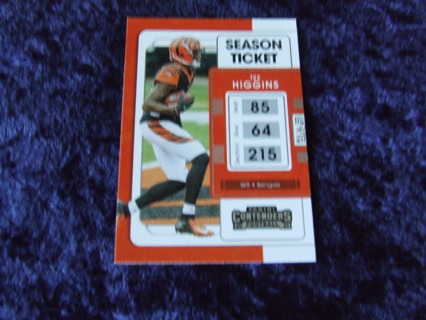 2021 Tee Higgins Cincinnati Bengals Panini Contenders Season Ticket Card #20