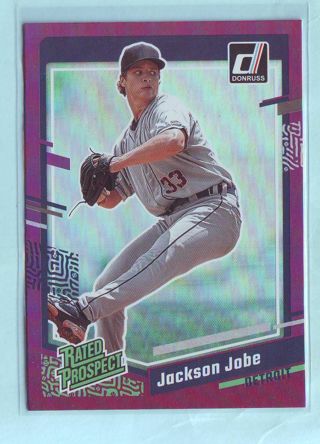 2023 Donruss Jackson Jobe HOLO PURPLE Baseball Card # 75 Tigers