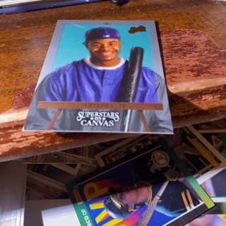 1993 leaf studio superstars on canvas Ken Griffey jr baseball card 