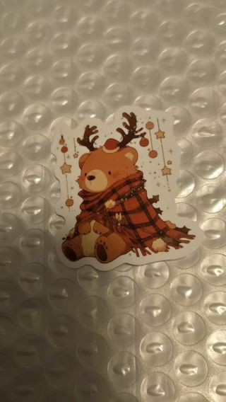 Cute Bear Christmas Sticker