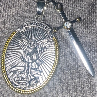 St. Michael Sword & Shield Necklace