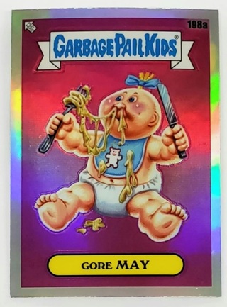 Garbage Pail Kids CHROME Series 5 - Gore May #198a REFRACTOR Foil 2022