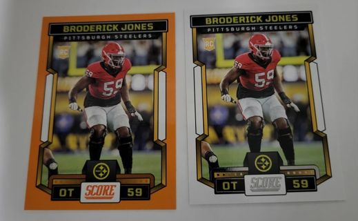 2023 Score Broderick Jones rookie cards Pittsburgh Steelers