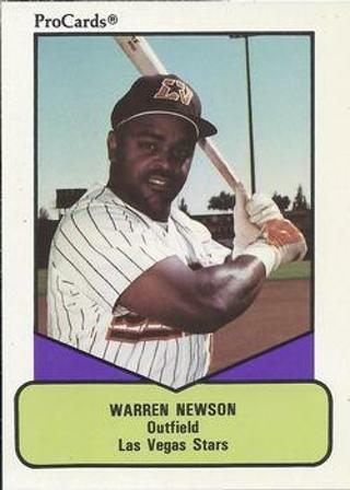 Warren Newson 1990 Pro Cards Las Vegas Stars