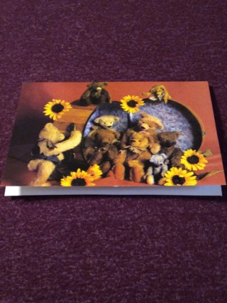 Greeting Card - Sunflower Bears