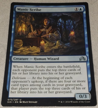 MTG ✨ Manic Scribe (U) 073/297 Shadows over Innistrad (SOI) ✨ Magic the Gathering (2016)