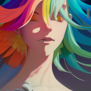 Listia Digital Collectible: Beautiful Rainbow Hair