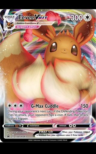 NM Ultra Rare Eevee VMAX Textured Full Art SWSH Pokemon card