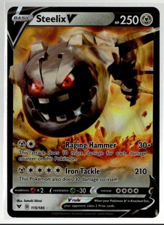 NM Ultra Rare Steelix V Pokemon card TCG SWSH