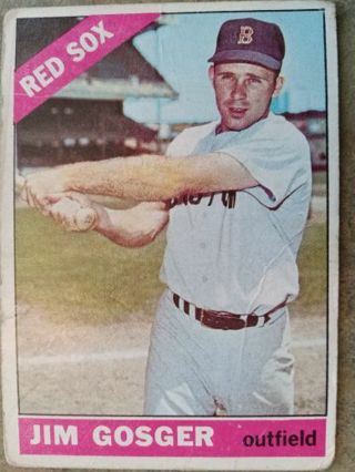 1966 TOPPS JIM GOSGER BOSTON RED SOX BASEBALL CARD # 114