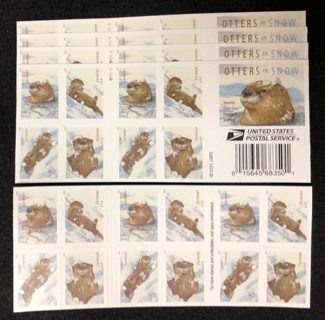 40 Brand New Otters In Snow Forever Stamps